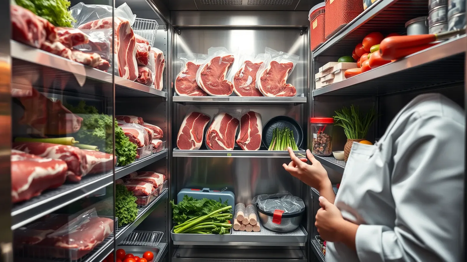 Sắp xếp kho lạnh và nhiệt độ bảo quản thực phẩm